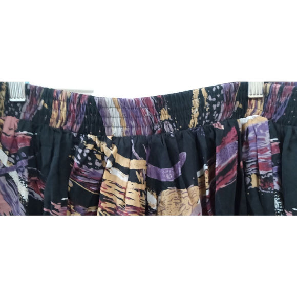 Vintage Bechamel Skirt Womens Sz L Rayon Artsy Geometric Elastic Waist Colorful - Picture 6 of 9